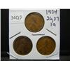 Image 1 : 1924, 26, 27 Wheat Cents