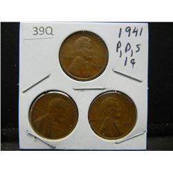1941 PDS Wheat Cents