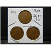 Image 1 : 1924, 26, 27 Wheat Cents