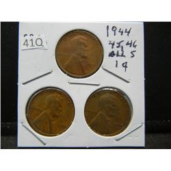 1944 S, 45 S, 46 S, Wheat Cents