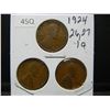 Image 1 : 1924, 26, 27 Wheat Cents