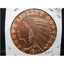 Copper Round .999 Indian Head/ Eagle