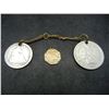 Image 1 : 1865 Three Cent Piece, 1854 Seated Dime With Arrows, and Tiny Old Glory Coin