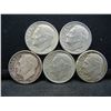 Image 1 : (5) Roosevelt Dimes, 60's, Some Mint Marks