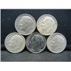 Image 1 : (5) Roosevelt Dimes, 60's, Some Mint Marks