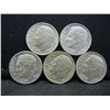Image 1 : (5) Roosevelt Dimes, 60's, Some Mint Marks