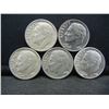 Image 1 : (5) Roosevelt Dimes, 60's, Some Mint Marks