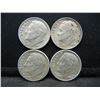 Image 1 : (4) Roosevelt Dimes, 60's, Some Mint Marks