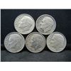 Image 1 : (5) Roosevelt Dimes, 60's, Some Mint Marks