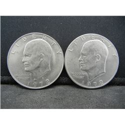 (2) 1972 Ike Dollars