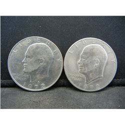 (2) 1972 Ike Dollars