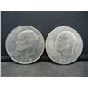 Image 1 : (2) 1972 Ike Dollars