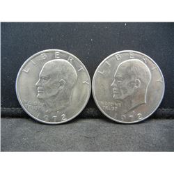 (2) 1972 Ike Dollars
