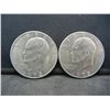 Image 1 : (2) 1972 Ike Dollars