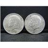 Image 1 : (2) 1964 Kennedy Half Dollars