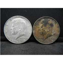 1964, 65 Kennedy Half Dollars