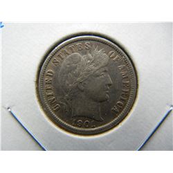 1901 Barber 10c.  XF+.