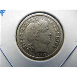 1903 Barber 10c.  XF.