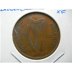 1931 Ireland 1 Penny.  XF.