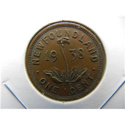 1938 Newfoundland 1c.  Nice XF.