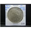 Image 3 : 1927-D Peace $1.  XF.  Better Date.