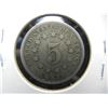 Image 2 : 1870 Shield 5c.  Scarce Date.