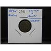 Image 3 : 1874 India Silver 2 Annas.  Scarce.