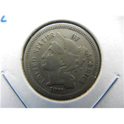 1871 3c Nickel.  Fine+.  Scarce.