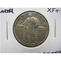 1929-S Standing Liberty 25c.  XF+.  Better Date.