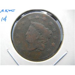 1819 Large 1c.  Fine.