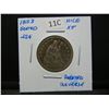 Image 3 : 1853 Seated 25c.  Nice XF.  Rotated Reverse.
