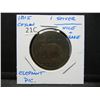 Image 3 : 1815 Ceylon 1 Stiver.  Nice & Rare.  Elephant Picture.