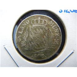 1807 Germany 6 Kreuzer.  Silver.