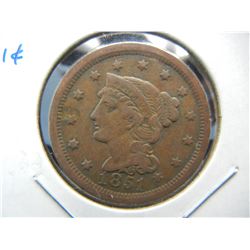 1851 Large 1c.  VF.