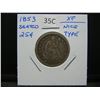 Image 3 : 1853 Seated 25c.  XF.  Nice Type.