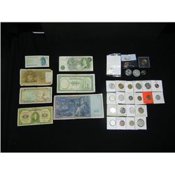Misc. Lot:  Foreign Currency, U.S. and Foreign Coins.