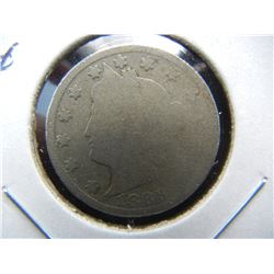 1886 Liberty 5c.  Key Date.