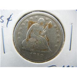 1858-O Seated 25c.  Fine Details.  Scarce Date.