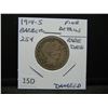 Image 3 : 1914-S Barber 25c.  Fine Details.  Rare Date.  Damaged.