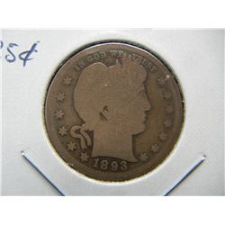 1893-S Barber 25c.  Good.