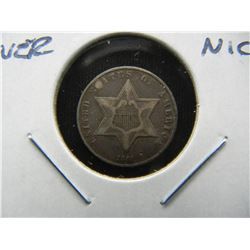 1861 3c Silver.  XF Details.  Nice.