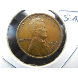 1920-D Lincoln 1c.  Choice Brown AU.  Scarce.