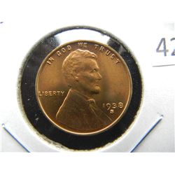 1938-S Lincoln 1c.  Gem UNC.