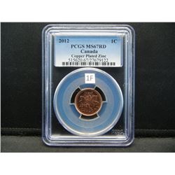 2012 Canada 1c.  PCGS MS67RD.