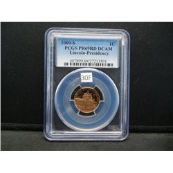 2009-S Lincoln 1c.  PCGS PR69RD DCAM.  Lincoln-Presidency.