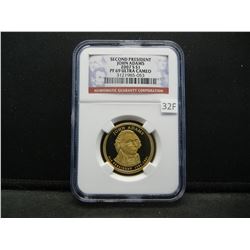 2007-S Second President John Adams $1.  NGC PF 69 ULTRA CAMEO.