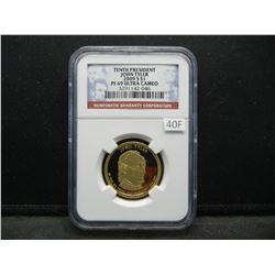 2009-S Tenth President John Tyler $1.  NGC PF ULTRA CAMEO.