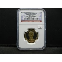 2010-S Sixteenth President Abraham Lincoln $1.  NGC PF 69 ULTRA CAMEO.