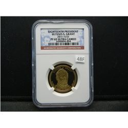 2011-S Eighteenth President Ulysses S. Grant $1.  NGC PF 69 ULTRA CAMEO.
