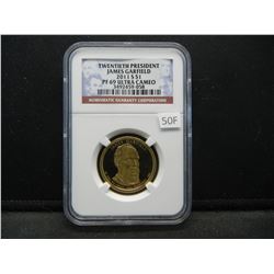 2011-S Twentieth President James Garfield $1.  NGC PF 69 ULTRA CAMEO.